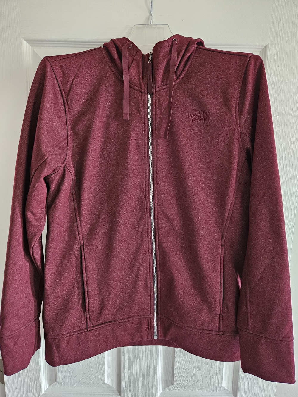 The North Face Women's Maroon Full-Zip Hoodie - Large
